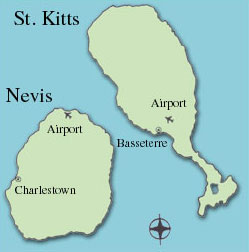 St Kitts Map