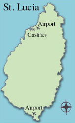 St Lucia Map